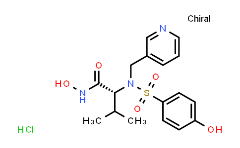 (2R)-N-hydroxy-3-methyl-2-{N-[(pyridin-3-yl)methyl]4-hydroxybenzenesulfonamido}butanamide hydrochloride