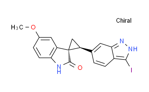 (1R*,2S*)-2-(3-iodo-1H-indazol-6-yl)-5'-methoxyspiro [cyclopropane-1,3'-indolin]-2'-one