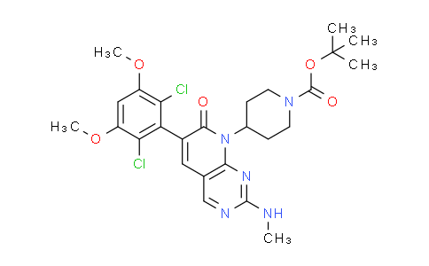 tert-butyl 4-(6-(2,6-dichloro-3,5-dimethoxyphenyl)-2-(methylamino)-7-oxopyrido[2,3-d]pyrimidin-8(7H)-yl)piperidine-1-carboxylate