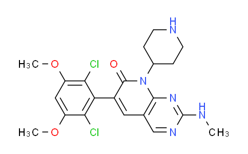 6-(2,6-dichloro-3,5-dimethoxyphenyl)-2-(methylamino)-8-(piperidin-4-yl)pyrido[2,3-d]pyrimidin-7(8H)-one