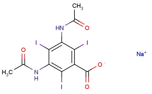 Sodium 3,5-diacetamido-2,4,6-triiodobenzoate