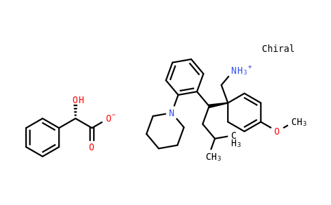 (S)-1-(2-piperidino-phenyl)-3-methyl-1-butyl-N-4-methoxybenzyl-ammonium L-mandelate