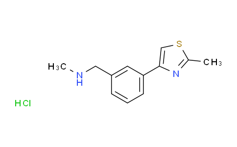 N-methyl-1-(3-(2-methylthiazol-4-yl)phenyl)methanamine hydrochloride