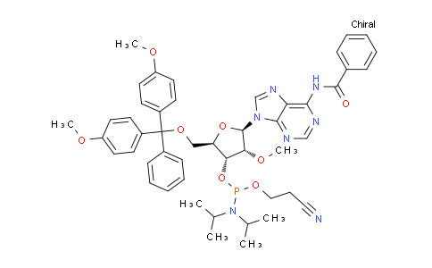 N-苯甲?；?5'-O-(4,4-二甲氧基三苯甲基)-2'-O-甲基腺苷-3'-(2-氰基乙基-N,N-二異丙基)亞磷酰胺