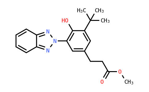 Benzenepropanoic acid, 3-(2H-benzotriazol-2-YL)-5-(1,1-dimethylethyl)-4-hydroxy-, methyl ester