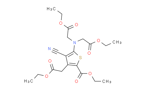 Diethyl 2,2'-((3-cyano-4-(2-ethoxy-2-oxoethyl)-5-(ethoxycarbonyl)thiophen-2-yl)azanediyl)diacetate
