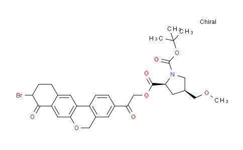 (2S,4S)-2-(2-(9-溴-8-氧代-8,9,10,11-四氫-5H-二苯并[c,g]吡喃-3-基)2-氧乙基)-1-叔丁基4-(甲氧基甲基)吡咯烷-1,2-二羧酸