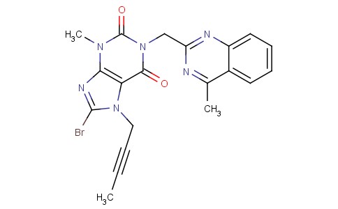 8-溴-7-丁炔-3-甲基-1-(4-甲基-喹唑啉-2-甲基)-3,7-二氢-嘌呤-2,6-二酮
