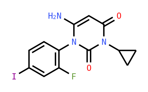 6-氨基-3-环丙基-1-(2-氟-4-碘苯基)嘧啶-2,4(1H,3H)-二酮