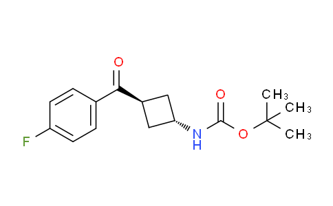 trans-tert-butyl 3-(4-fluorobenzoyl)cyclobytylcarbamate