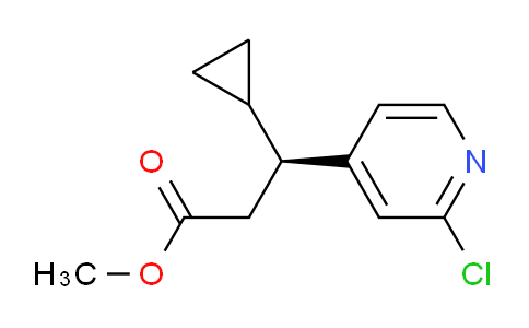 methyl (3S)-3-(2-chloropyridin-4-yl)-3-cyclopropylpropanoate