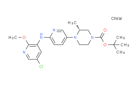 tert-butyl (3R)-4-[6-[(5-chloro-2-methoxy-3-pyridyl)amino]-3-pyridyl]-3-methyl-piperazine-1-carboxylate