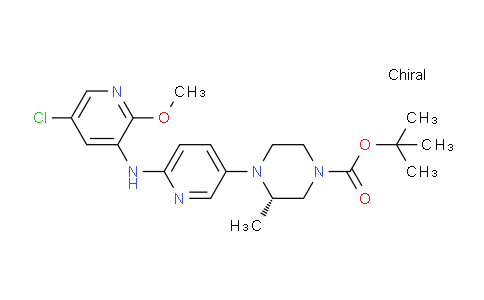 tert-butyl (3S)-4-[6-[(5-chloro-2-methoxy-3-pyridyl)amino]-3-pyridyl]-3-methyl-piperazine-1-carboxylate
